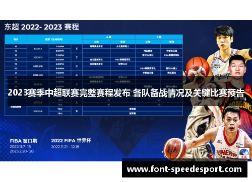 2023赛季中超联赛完整赛程发布 各队备战情况及关键比赛预告